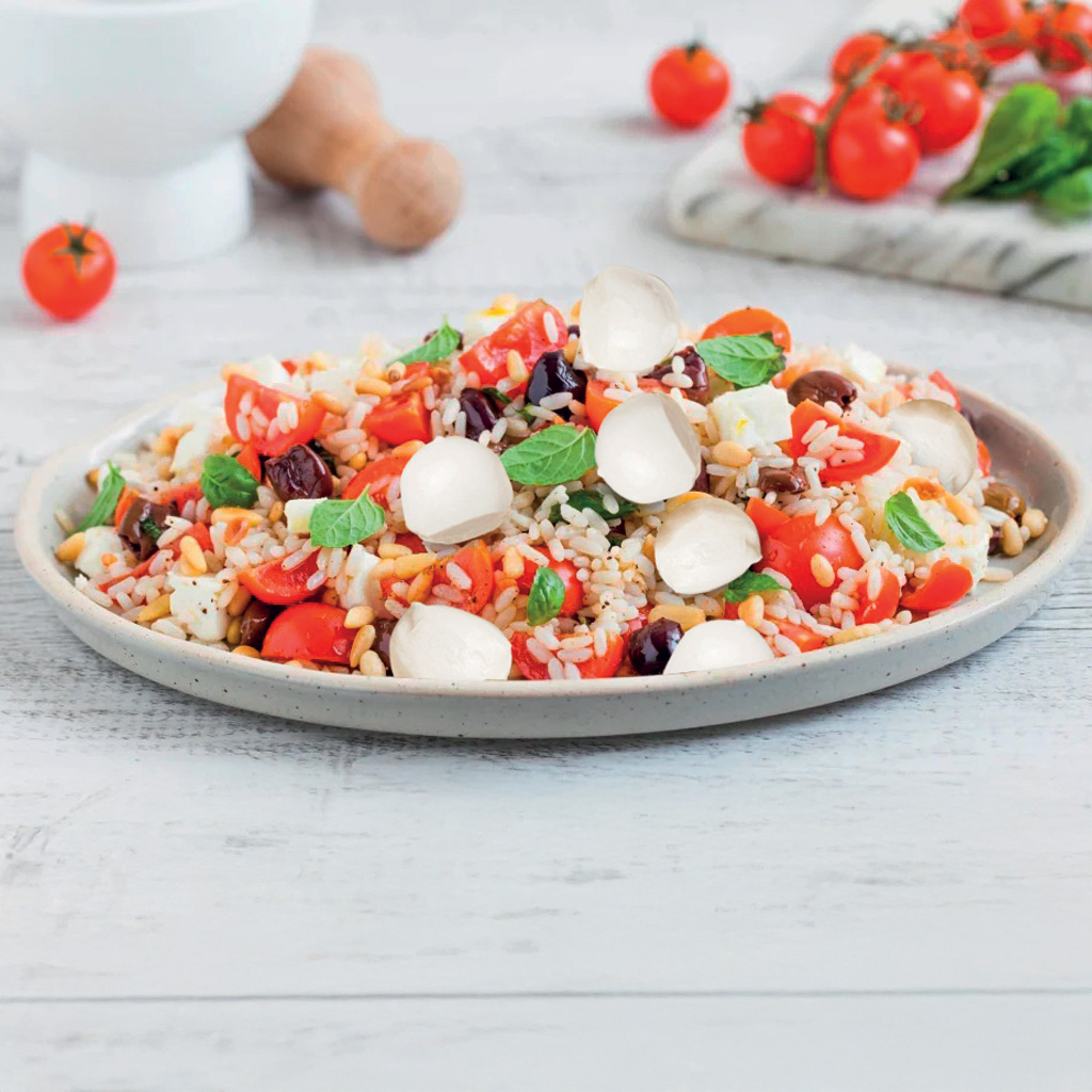 Insalata di riso con ciliegine