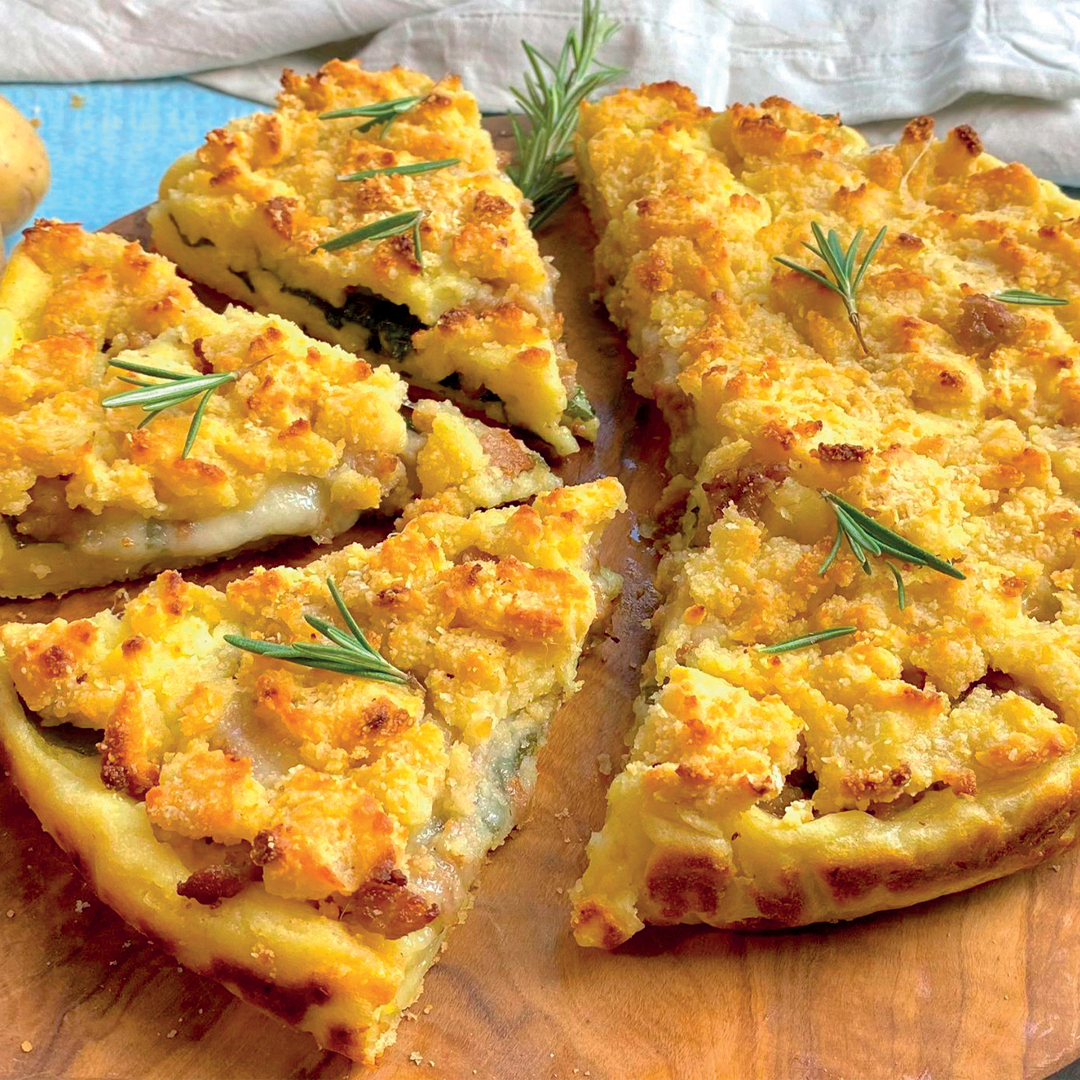 Sbriciolata di patate e salsiccia